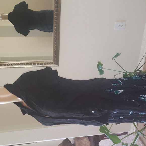 Lucy Pereda 100% linen button up 4 front pockets 2 with buttons - Picture 2 of 8